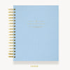 Day Designer 2024 daily planner: Chambray Bookcloth hard cover, gold wire binding