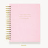 Day Designer 2024 daily planner: Peony Bookcloth hard cover, gold wire binding