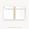 Day Designer 2024 daily planner: Peony Bookcloth cover with monthly calendar