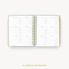 Day Designer 2024 daily planner: Sage Bookcloth cover with 12 month calendar