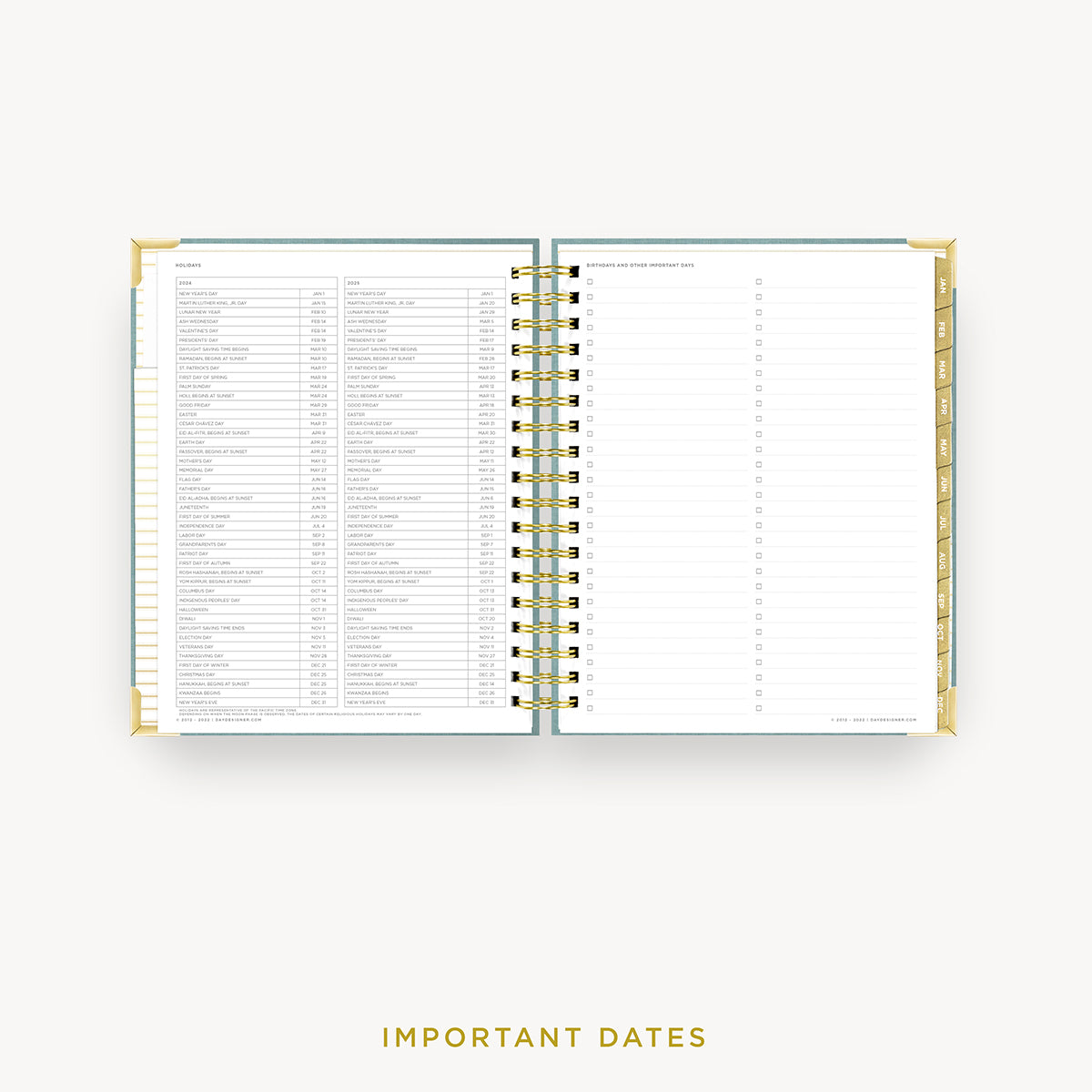 2024 Daily Planner: Sage Bookcloth