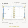 Day Designer 2024 daily planner: Flutter opened with captions of contents