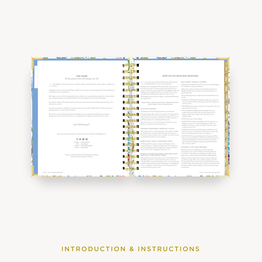 Day Designer 2024 daily planner: Flutter cover with introduction and how to guide