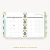 Day Designer 2024 mini daily planner: Black Stripe cover with monthly calendar