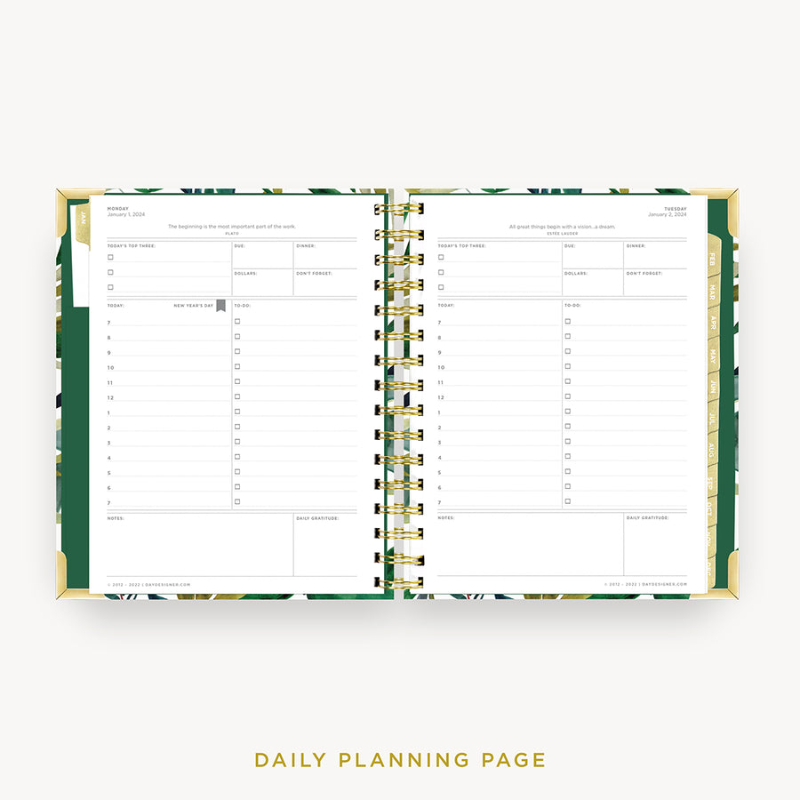 Day Designer 2024 mini daily planner: Bali cover with daily planning page