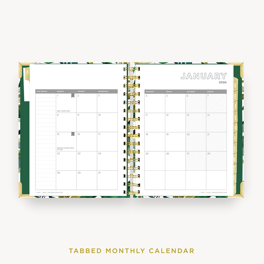 Day Designer 2024 mini daily planner: Bali cover with monthly calendar