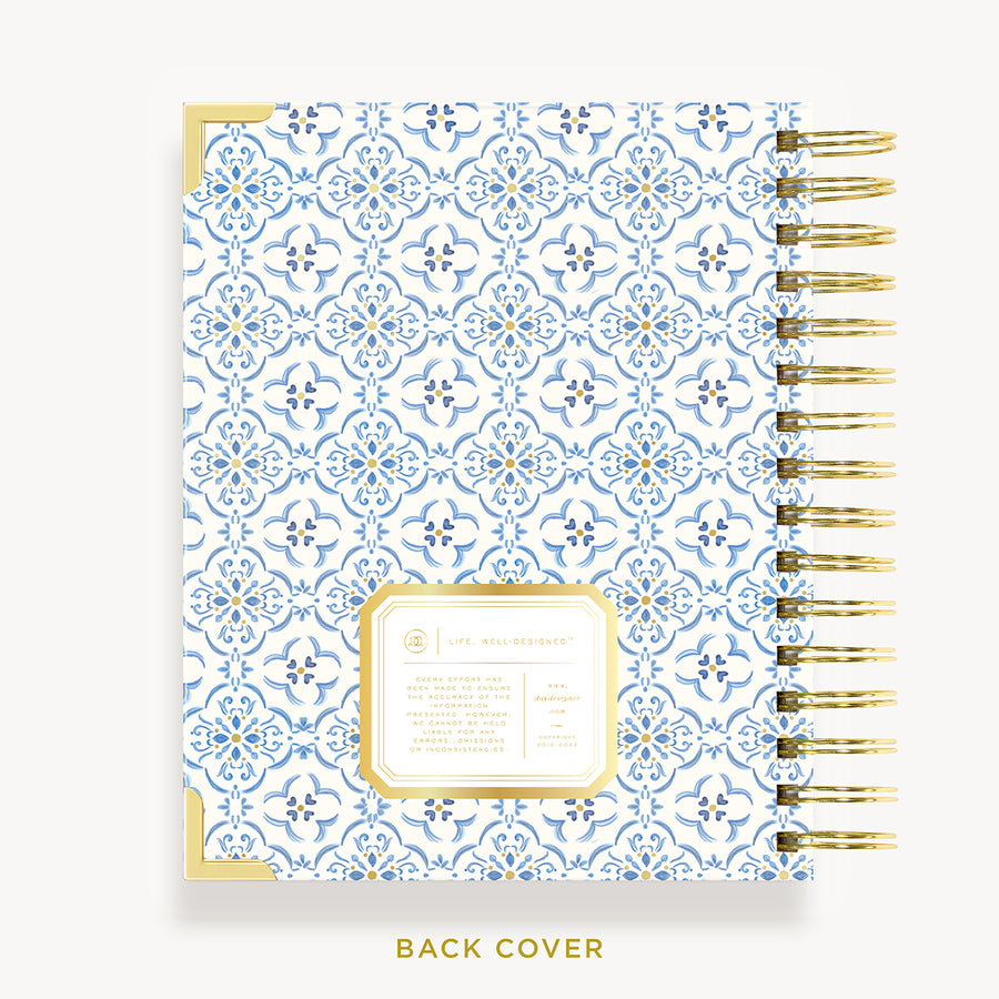Day Designer 2024 mini daily planner: Casa Bella cover with back cover with gold detail