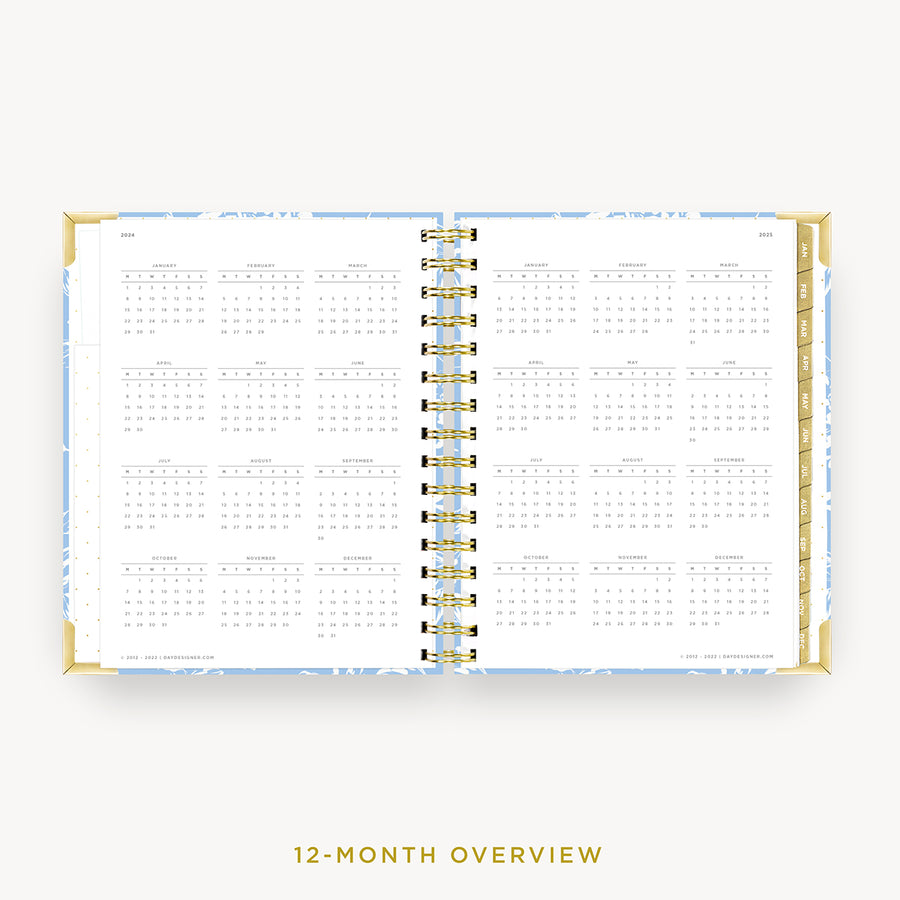 Day Designer 2024 mini daily planner: Annabel cover with 12 month calendar