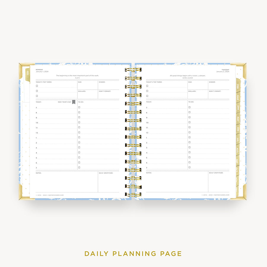Day Designer 2024 mini daily planner: Annabel cover with daily planning page