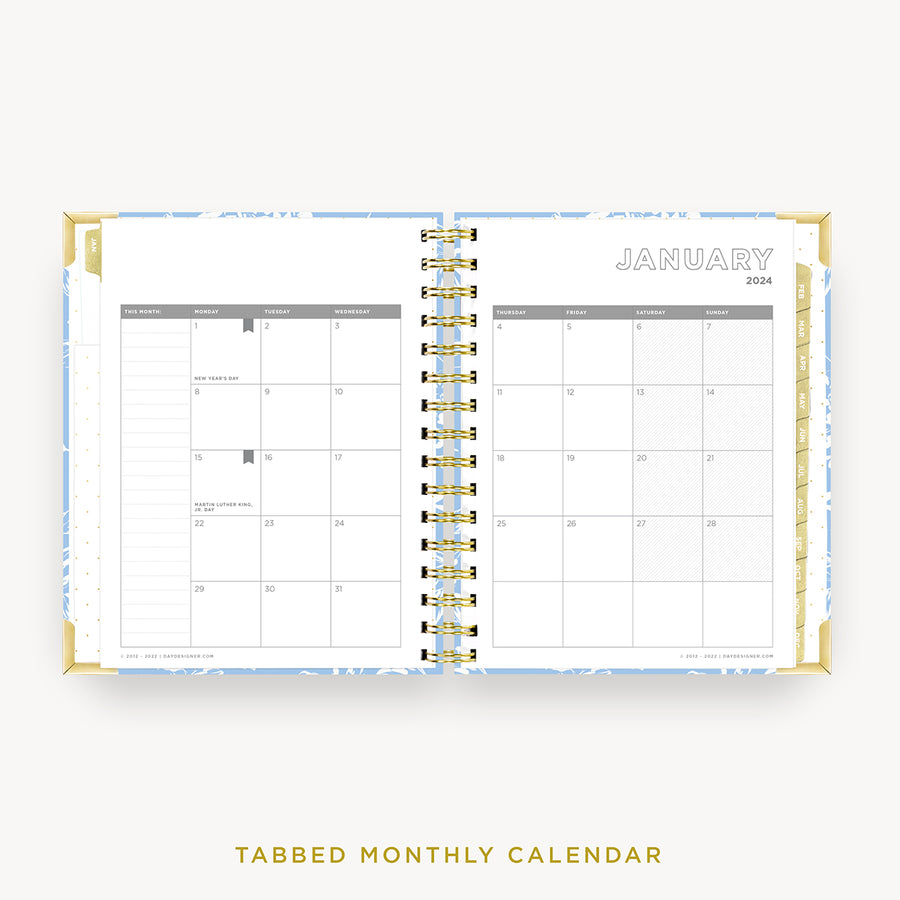 Day Designer 2024 mini daily planner: Annabel cover with monthly calendar
