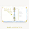 Day Designer 2024 mini daily planner: Annabel cover with pocket and gold stickers