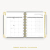 Day Designer 2024 mini daily planner: Charcoal Bookcloth cover with monthly calendar