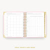 Day Designer 2024 mini daily planner: Peony Bookcloth cover with ideal week worksheet
