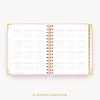 Day Designer 2024 mini daily planner: Peony Bookcloth cover with 12 month calendar