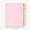Day Designer 2024 mini daily planner: Peony Bookcloth cover with back cover with gold detail