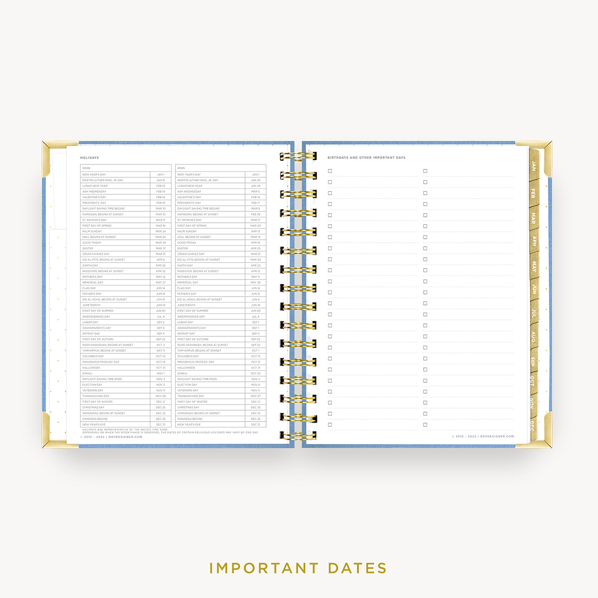 2024 Daily Planner: Peony Bookcloth | Day Designer