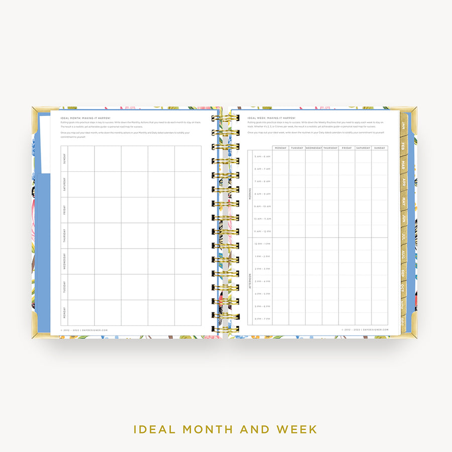 Day Designer 2024 mini daily planner: Flutter cover with ideal week worksheet