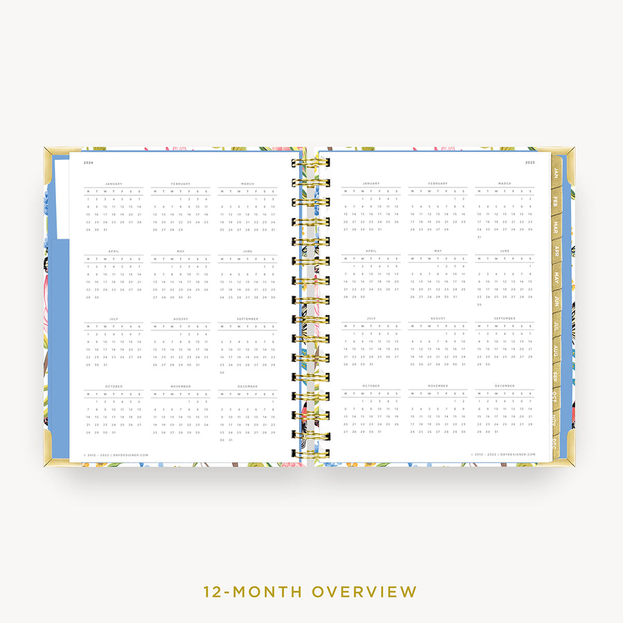 Day Designer 2024 mini daily planner: Flutter cover with 12 month calendar