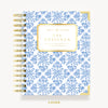 Day Designer 2024 mini daily planner: Serenity Tle hard cover, gold wire binding