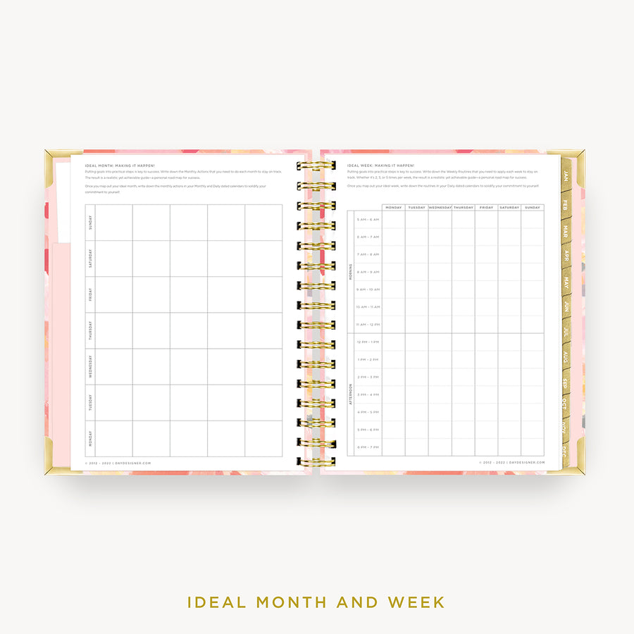 Day Designer 2024 mini daily planner: Sunset cover with ideal week worksheet