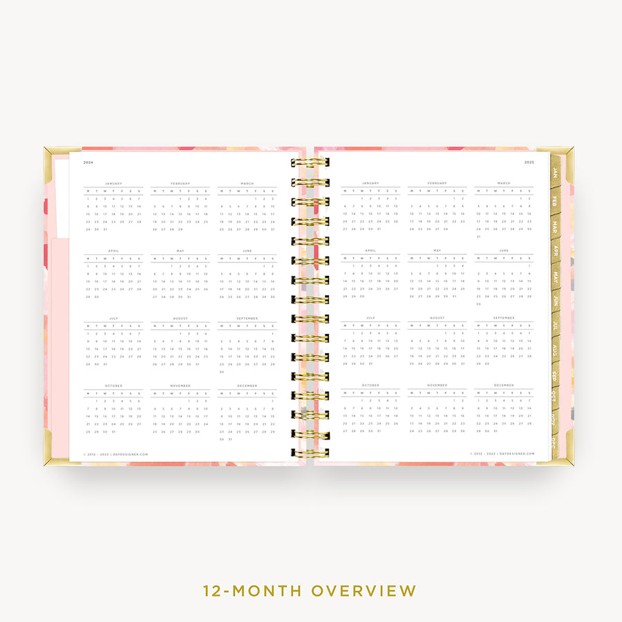 Day Designer 2024 mini daily planner: Sunset cover with 12 month calendar