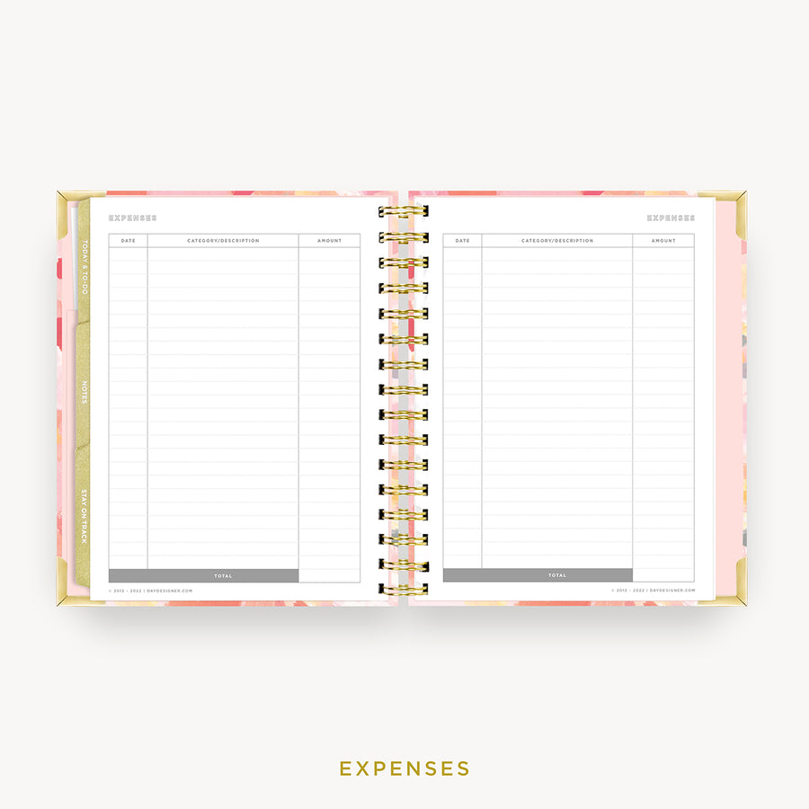 Day Designer 2024 mini weekly planner: Sunset cover with expense tracking pages