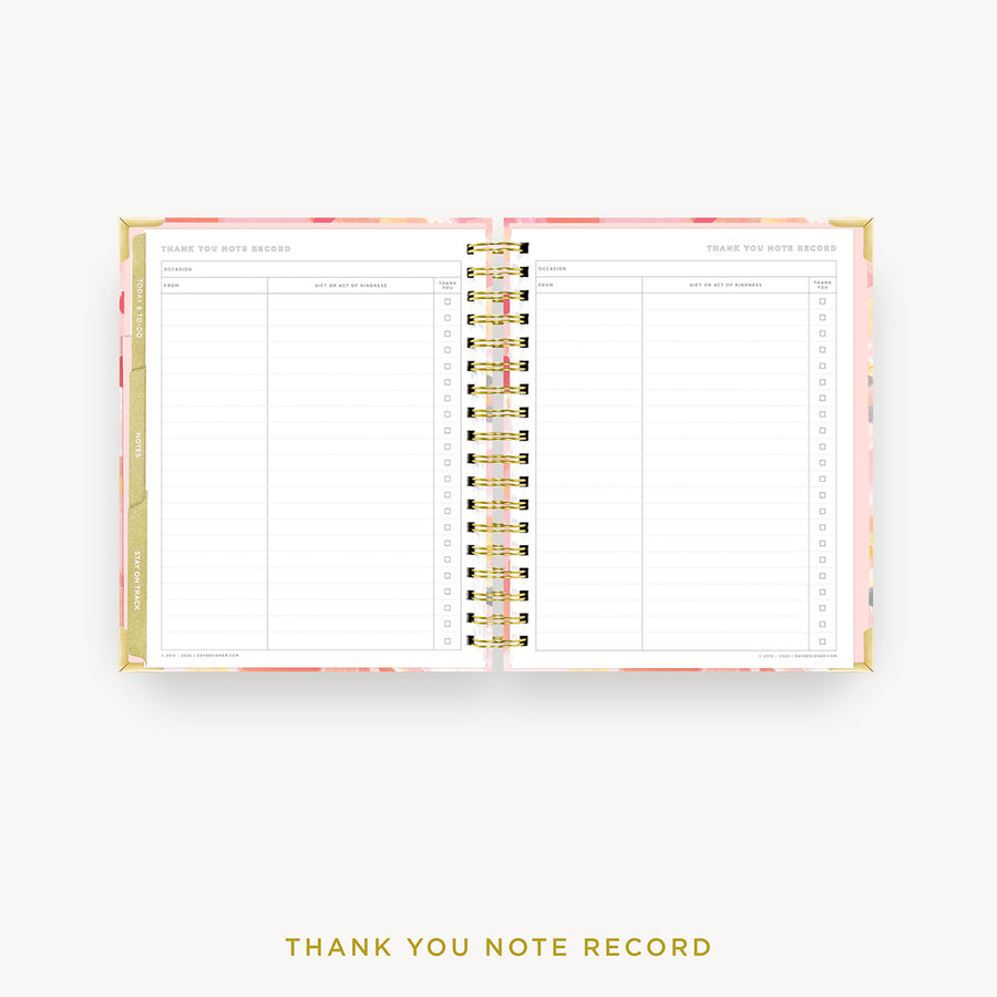 Day Designer 2024 weekly planner: Sunset cover with thank you notes pages