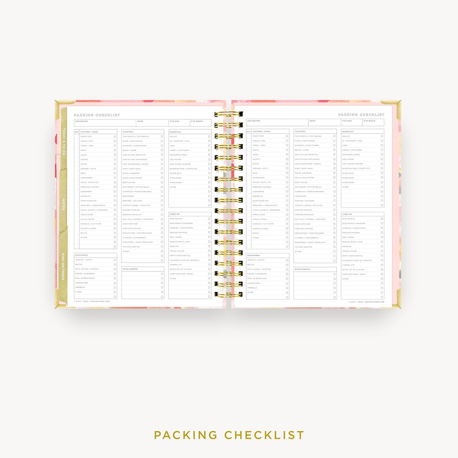 Day Designer 2024 weekly planner: Sunset cover with packing checklist