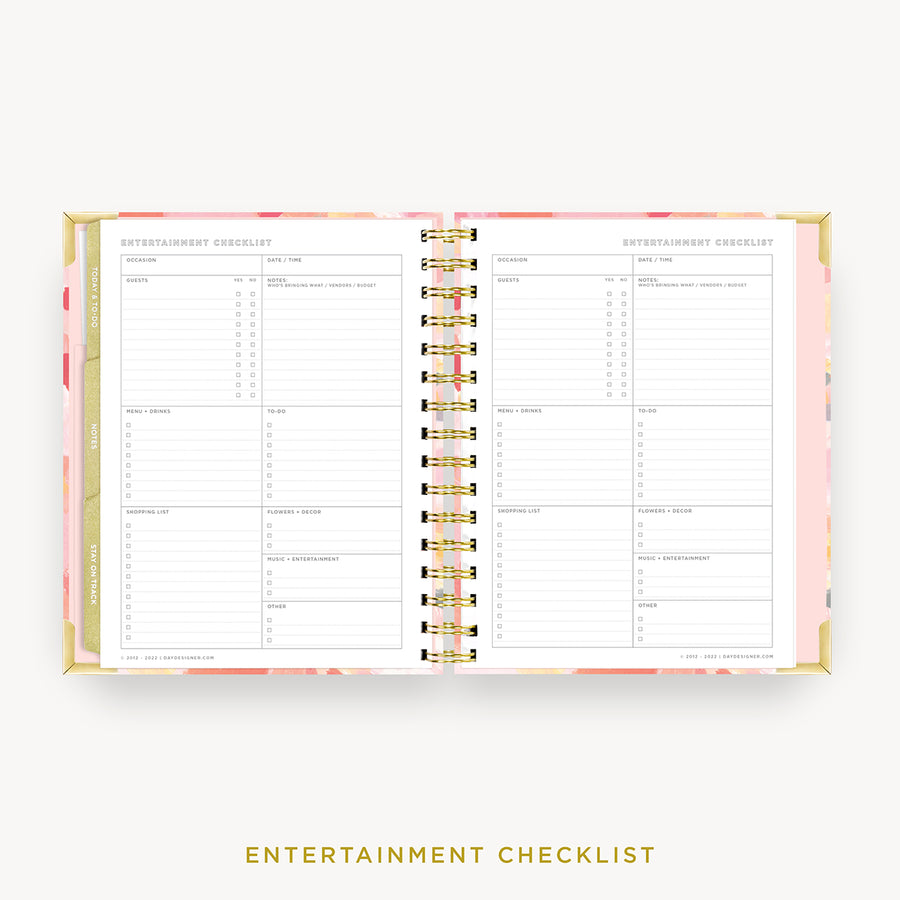 Day Designer 2024 mini weekly planner: Sunset cover with entertainment party planner