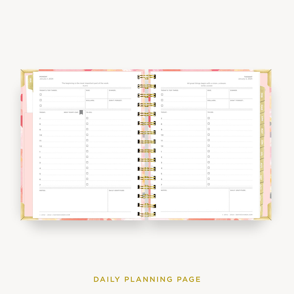 Day Designer 2023-2024 Mini Daily Planner, July 2023 - June 2024, 6x8.125  Page Size (Wildflowers)