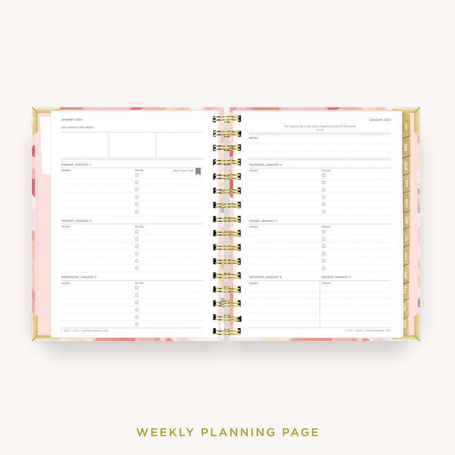 Day Designer 2024 mini weekly planner: Sunset cover  with weekly planning pages