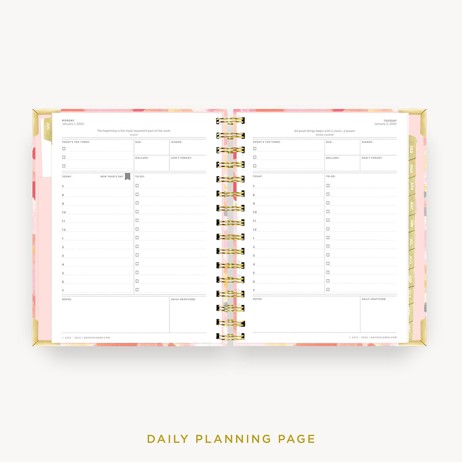 Day Designer 2024 mini daily planner: Sunset cover with daily planning page