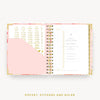 Day Designer 2024 mini daily planner: Sunset cover with pocket and gold stickers