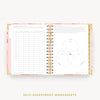 Day Designer 2024 mini daily planner: Sunset cover with self assessment worksheet