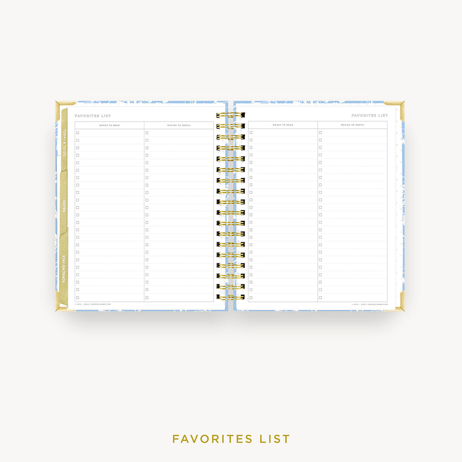 Day Designer 2024 weekly planner: Annabel cover with favorite books and movies pages