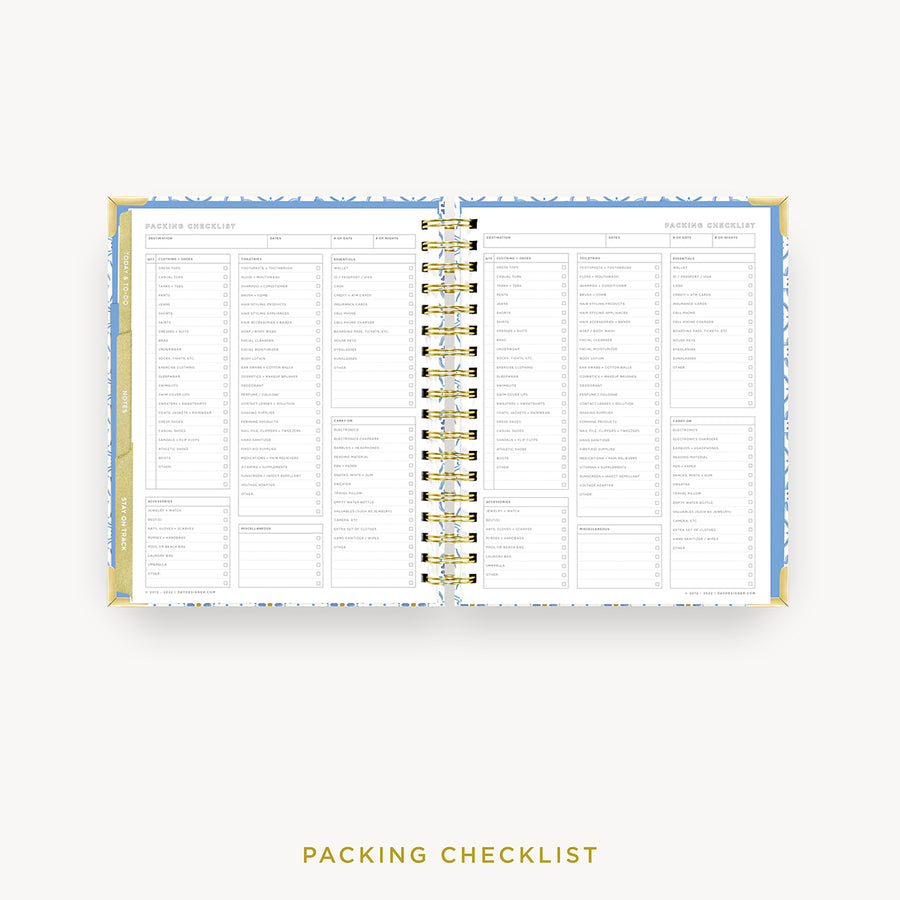Day Designer 2024 weekly planner: Casa Bella cover with packing checklist