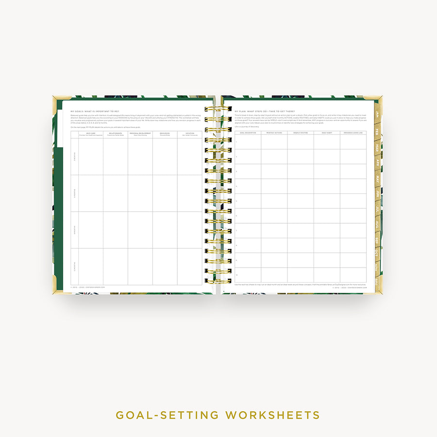 Day Designer 2024 weekly planner: Bali cover with goals worksheet
