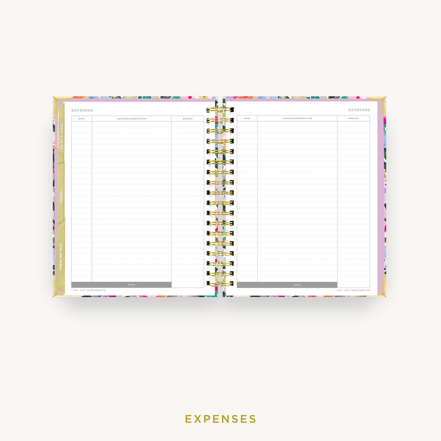 Day Designer 2024 weekly planner: Blurred Spring cover with expense tracking pages