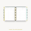 Day Designer 2024 weekly planner: Black Stripe cover with thank you notes pages