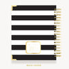 Day Designer 2024 weekly planner: Black Stripe cover with back cover with gold detail