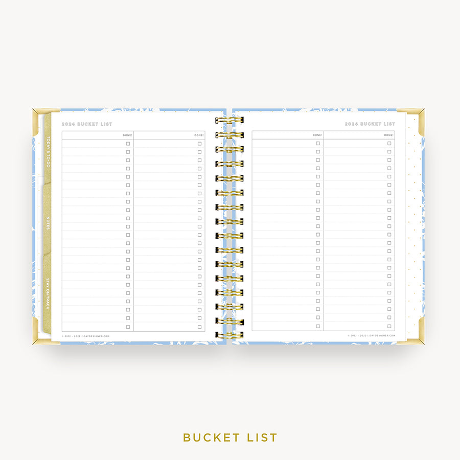 Day Designer 2024 mini weekly planner: Annabel cover with bucket list