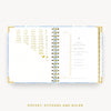 Day Designer 2024 mini weekly planner: Annabel cover with pocket and gold stickers