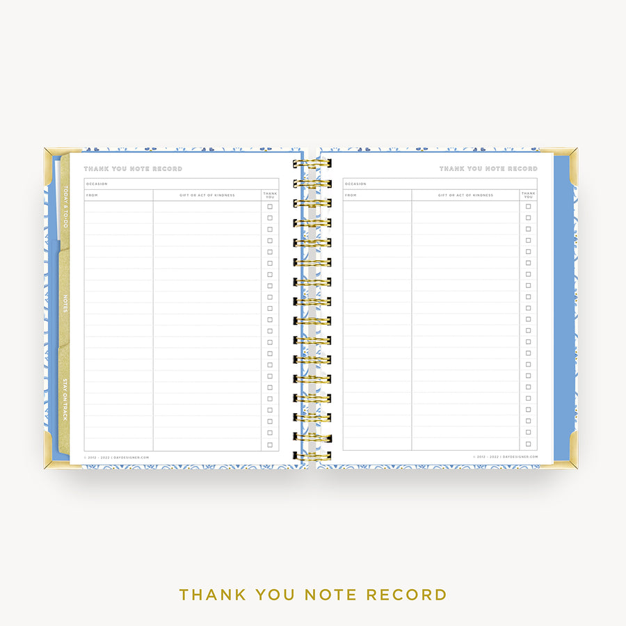 Day Designer 2024 mini weekly planner: Casa Bella cover with thank you notes pages