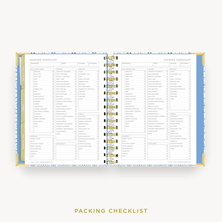 Day Designer 2024 mini weekly planner: Casa Bella cover with packing checklist