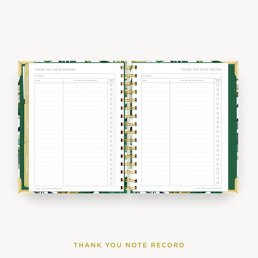 Day Designer 2024 mini weekly planner: Bali cover with thank you notes pages