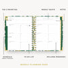 Day Designer 2024 mini weekly planner: Bali opened with captions of contents