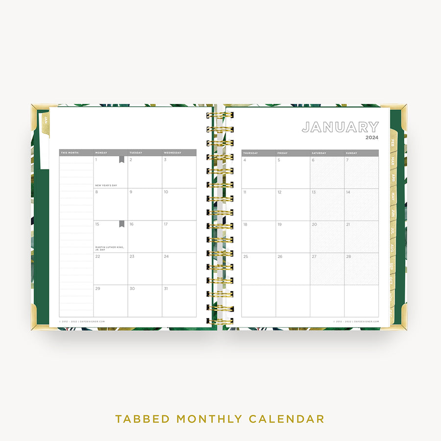 Day Designer 2024 mini weekly planner: Bali cover with monthly calendar