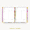 Day Designer 2024 mini weekly planner: Blurred Spring cover with undated daily planning pages