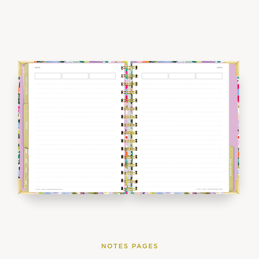 Day Designer 2024 mini weekly planner: Blurred Spring cover with note-taking pages