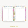 Day Designer 2024 mini weekly planner: Blurred Spring cover with favorite books and movies pages